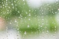 Raindrops on window glass Royalty Free Stock Photo