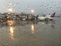 Rainy day at the Airport Royalty Free Stock Photo