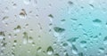 Raindrops on the window banner. Closeup Royalty Free Stock Photo