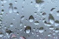 Raindrops on the window. Closeup Royalty Free Stock Photo