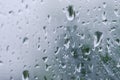 Raindrops on the window. Closeup Royalty Free Stock Photo