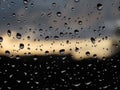 Sunset behind rain Royalty Free Stock Photo