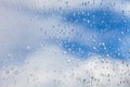 Raindrops on window glass Royalty Free Stock Photo