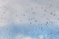 Raindrops on window glass Royalty Free Stock Photo