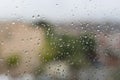 Raindrops on a window glass Royalty Free Stock Photo