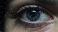 Raindrops On A Woman\'s Eye A Captivating Visual In Unreal Engine Royalty Free Stock Photo