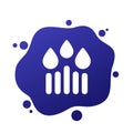 Rainfall graph icon, vector design