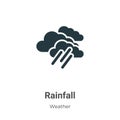 Rainfall vector icon on white background. Flat vector rainfall icon symbol sign from modern weather collection for mobile concept Royalty Free Stock Photo