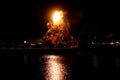 Rainforest Cafe Volcano erupts at Downtown Disney. Royalty Free Stock Photo