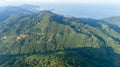 Rainforest on high mountain image by Drone bird`s eye view