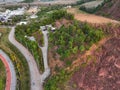 Rainforest jungle destroyed to make way for oil palm and rubber tree plantations
