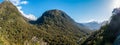 Rainforest mountains New Zealand Panorama Royalty Free Stock Photo