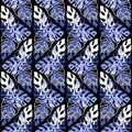 Rainforest seamless pattern on dark background, monstera palm leaf, trendy vector illustration for textile