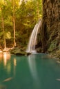 Rainforest stream waterfall in tropical jungle