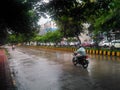 Raining in the City, India.