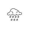 raining, climate, cloud icon. Element of earth pollution icon for mobile concept and web apps. Detailed raining, climate, cloud