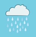 Raining cloud in blue ky Royalty Free Stock Photo