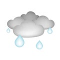 Raining clouds illustration Royalty Free Stock Photo