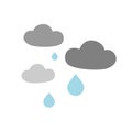 Raining clouds illustration Royalty Free Stock Photo