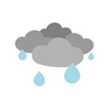 Raining clouds illustration Royalty Free Stock Photo