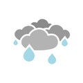 raining clouds illustration Royalty Free Stock Photo
