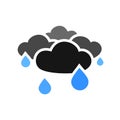 Raining clouds illustration Royalty Free Stock Photo