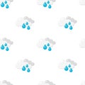 Raining Day Flat Icon Seamless Pattern Royalty Free Stock Photo