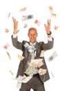 Raining Euros Royalty Free Stock Photo