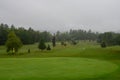 Raining on the golf course