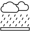 Raining Isolated Vector Icon that can be easily modified or edit