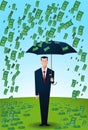 Raining money Royalty Free Stock Photo