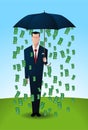 Raining money Royalty Free Stock Photo