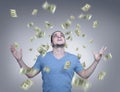 Raining money Royalty Free Stock Photo
