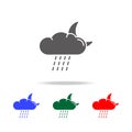 raining night icon. Elements of weather in multi colored icons. Premium quality graphic design icon. Simple icon for websites, web Royalty Free Stock Photo