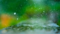 Raining Ripple Splash	Blurred Background Royalty Free Stock Photo