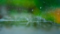 Raining Ripple Splash	Blurred Background Royalty Free Stock Photo