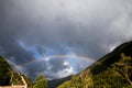 Two rainbows in the sky at the same time Royalty Free Stock Photo