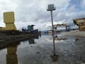 Rainning day on a dock