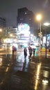 Rainning night street