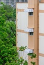 Rainproof awning of slide window Royalty Free Stock Photo