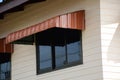 Rainproof awning of slide window Royalty Free Stock Photo