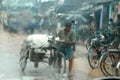 Rains cause water logging in Kolkata Royalty Free Stock Photo