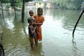 Rains cause water logging in Kolkata Royalty Free Stock Photo