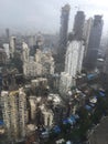 Rains in Mumbai, Panorama of Mumbai City in the rains.