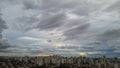 The rain arriving in Sao Paulo, Brazil