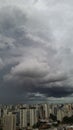 The rain arriving in Sao Paulo, Brazil