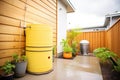 rainwater harvesting system at side of ecohome