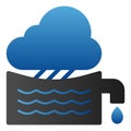 Rainwater tank flat icon. Water container color icons in trendy flat style. Agriculture gradient style design, designed