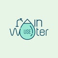 Rainwater Use Typograph Royalty Free Stock Photo