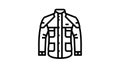 rainwear motorcycle line icon animation